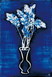 Chang Yu's blue vase painting